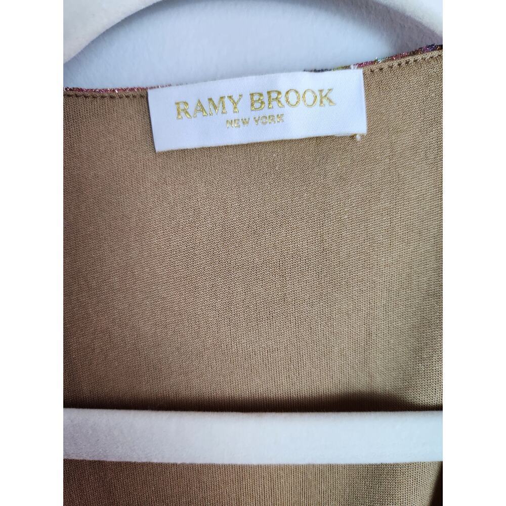 Ramy Brook Chelsea metallic ruffle tie dress no size tag, measures s 4/6 resort - Picture 6 of 11